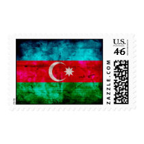Weathered Azerbaijan Flag Postage Stamp