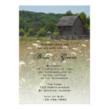 Weathered Barn Country Wedding Invitation