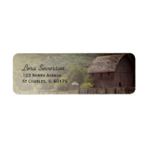 Weathered Barn Return Address Label