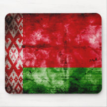 Weathered Belarus Flag Mousepads
