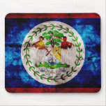 Weathered Belize Flag Mousepad