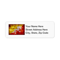 Weathered Bhutanese Flag Return Address Labels