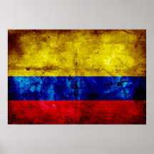 Weathered Colombia Flag Print
