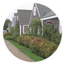 Weathered Cottages Round Sticker