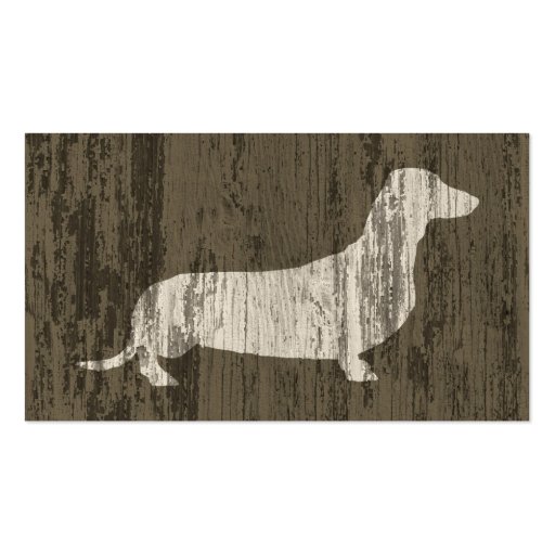 Weathered Dachshund Business Card Templates (front side)