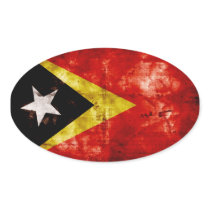 Weathered East Timor Flag Sticker