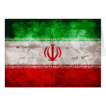 Weathered Iran Flag Card