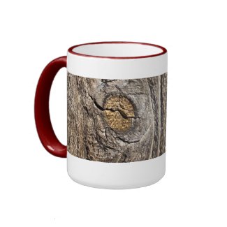 Weathered Knot Wood Mug mug
