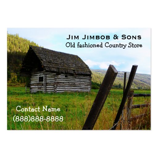 Weathered Old Barn and Farm Fence in the Country Business Cards (front side)
