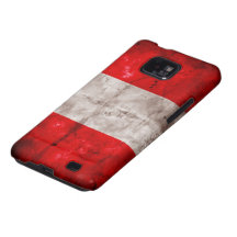 Weathered Peru Flag Samsung Galaxy Covers