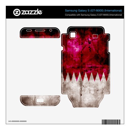 Weathered Qatar Flag Samsung Galaxy S Decals