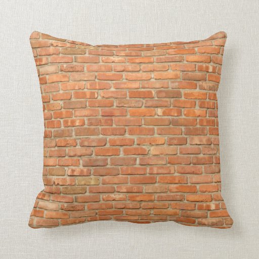 Weathered Red Brick Throw Pillow Zazzle