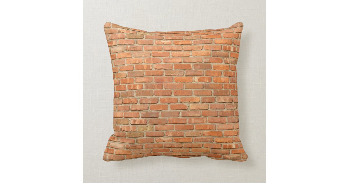 Weathered Red Brick Throw Pillow Zazzle