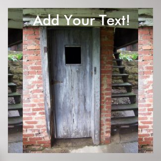 Weathered Shed Door Poster