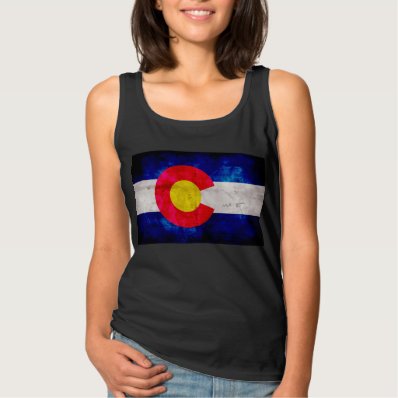 Weathered Vintage Colorado State Flag Basic Tank Top