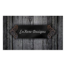 Weathered Wood Business Cards