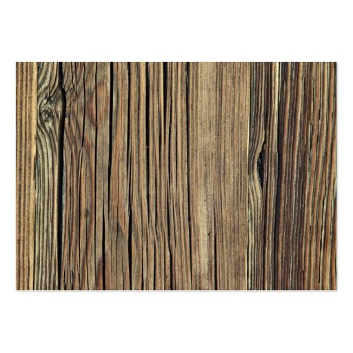 Weathered Wood Grain Plank Background Template Business Card (front side)