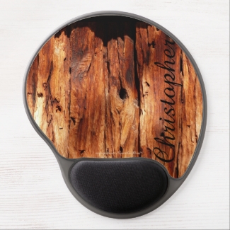 Weathered Wood Siding Gel Mousepad, Personalized