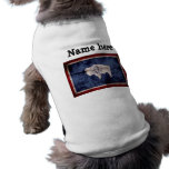 Weathered Wyoming Flag Pet Tshirt