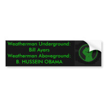 Weatherman Above and Below Ground ... Bumper Stickers