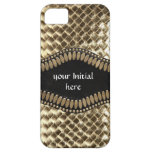 Weave & Metal Initial,Logo or Name IPHONE5 Case iPhone 5 Case