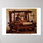 Weaver At The Loom By Vincent Van Gogh Print