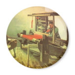 Weaver Facing Left Spinning Wheel Vincent van Gogh Fridge Magnet