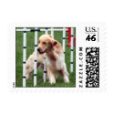 Weaving Agility Golden Retriever postage by MenagerieMayhem Weaving Agility Golden Retriever postage