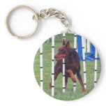 Weaving Agility Red Doberman Key Chain