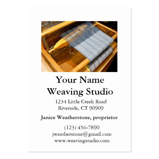 Weaving Studio Business Cards (front side)