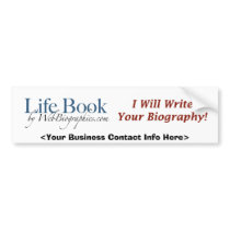 Web Biographies Bumper Sticker bumper stickers by webbios Web Biographies Bumper Sticker bumper stickers