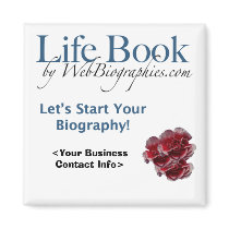 Web Biographies Square Magnet