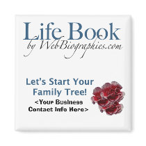 Web Biographies Square Magnet