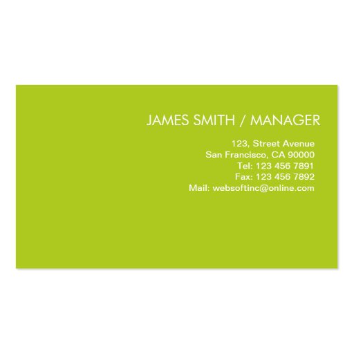 Web Consulting - business cards (back side)