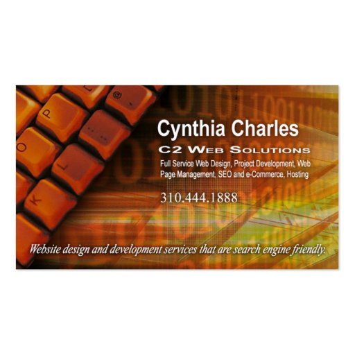 Web Design-1 Business Card template (orange)