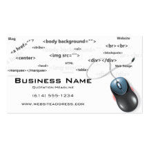 Web Design Mouse with Coding Business Cards