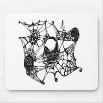 Web Of Skulls-blk mousepads
