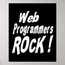 Web Programmers Rock! Poster Print