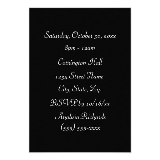 "Webbed Desire" Halloween Party Custom Invite