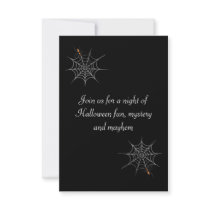 "Webbed Desire" Halloween Party Custom Invite