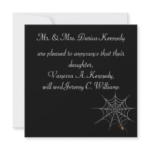 "Webbed Desire" Halloween Theme Custom Invitations