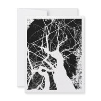 WEBBY TREE BLACK AND WHITE NEGATIVE invitations by VoXeeD WEBBY TREE BLACK AND WHITE NEGATIVE invitations