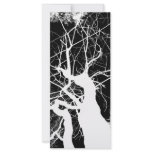 WEBBY TREE BLACK AND WHITE NEGATIVE CUSTOMIZED RACK CARD