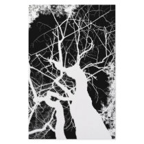 WEBBY TREE BLACK AND WHITE NEGATIVE STATIONERY