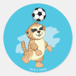 Webkinz | Meerkat Playing Soccer Classic Round Sticker