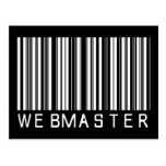 Webmaster Bar Code Postcard