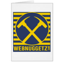Webnuggetz Logo Blue Axes Greeting Cards