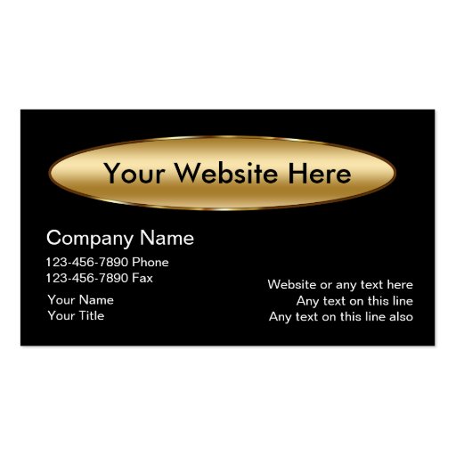 Website Business Card (front side)