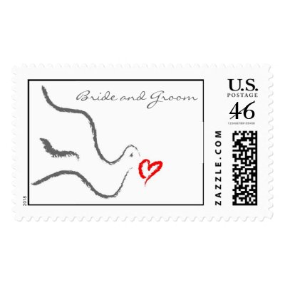 Weddding Dove Postage Stamp