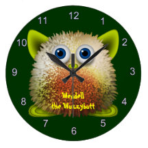 Weddell the Wuzzybutt Kids' Fun Cartoon Clock